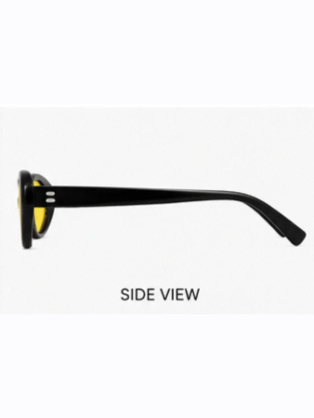 Black Frame Yellow Lens Oval Sunglasses - Women Accessories - Picture 5 of 12